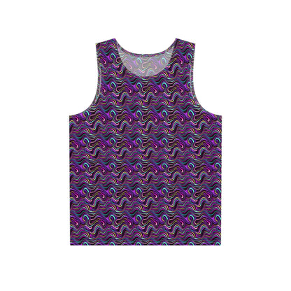 Men's tank top featuring the Purple Liquid Pattern print
