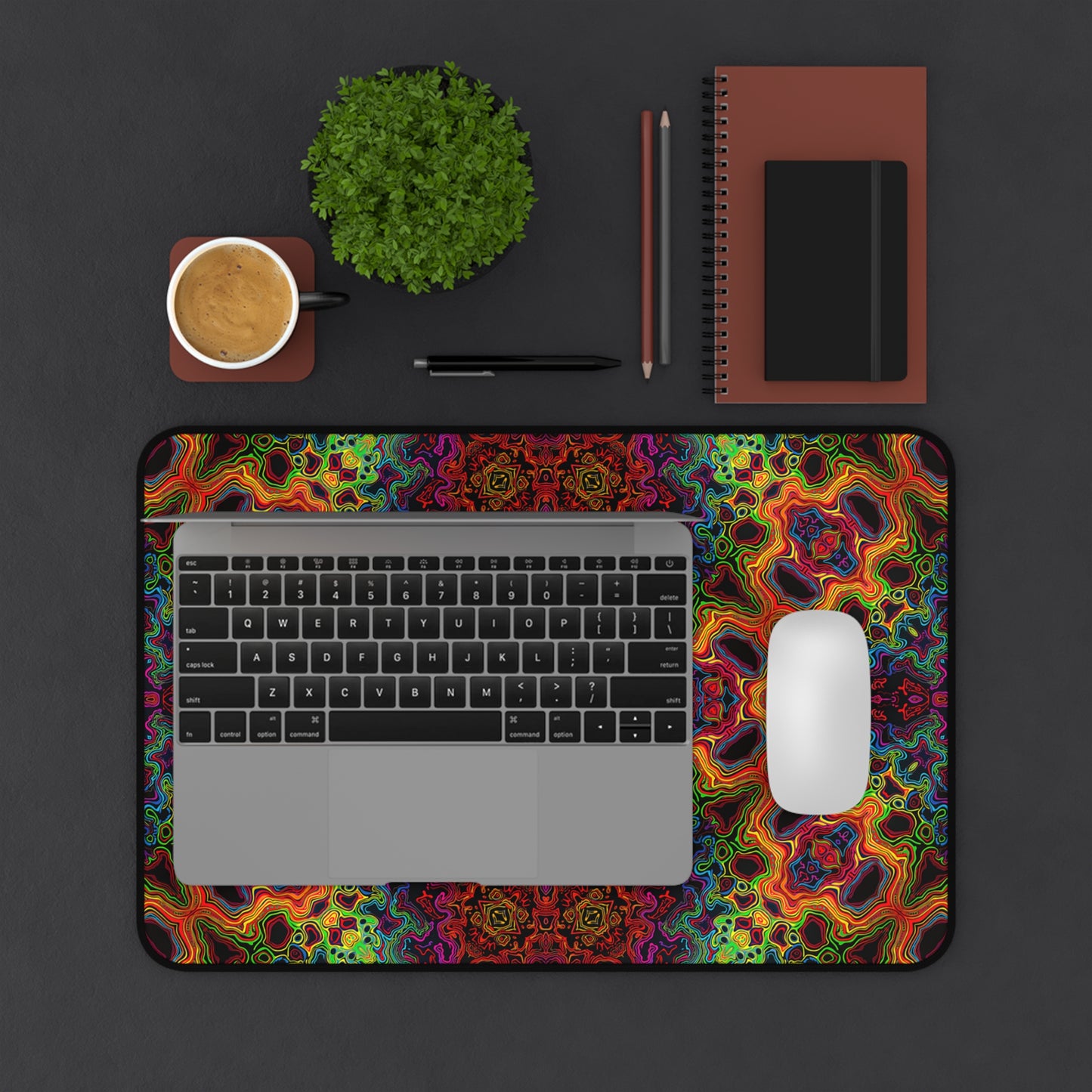 "Lysergic Burst" DESK MAT (12x18)(12x22)(15.5x31)