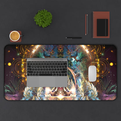 Density 432 desk mat laid flat on a wood desk surface