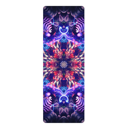 The Flow State yoga mat surface, printed edge to edge with the design.