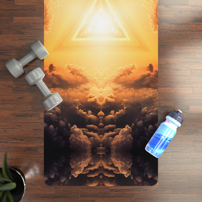Close-up of the Adieu yoga mat surface, showing the microfiber suede top texture.
