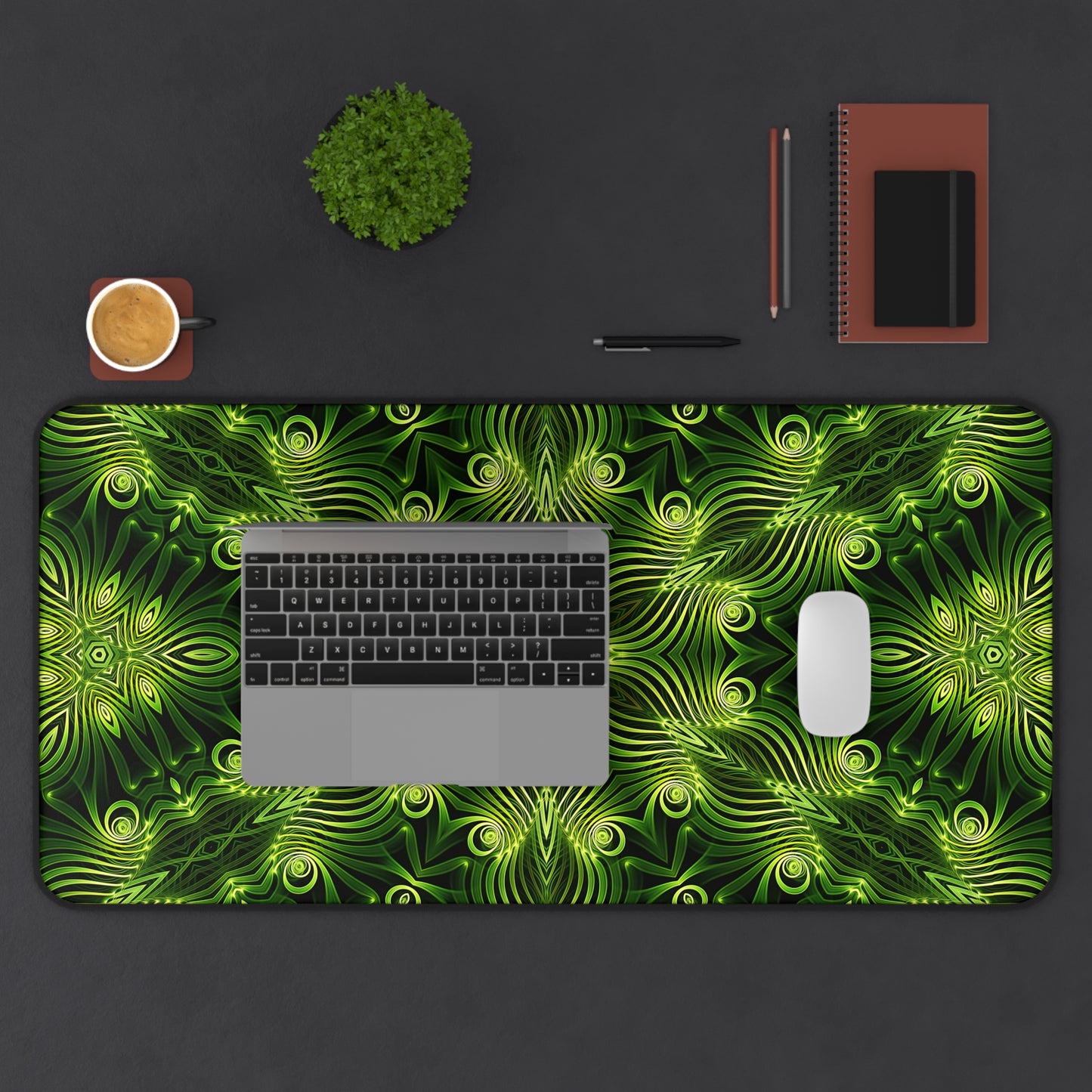 "Green Lattice" DESK MAT (12x18)(12x22)(15.5x31)