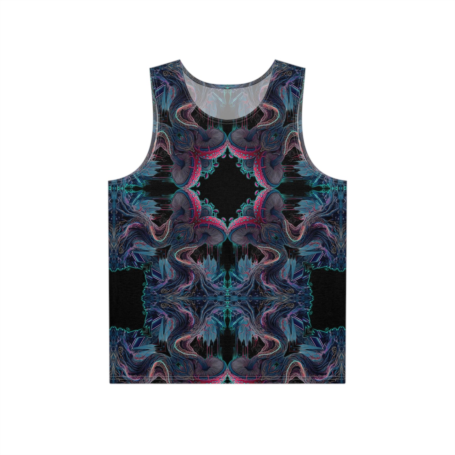 "Tunnel Vision - Mushroom Tree Mandala" MEN'S TANK TOP