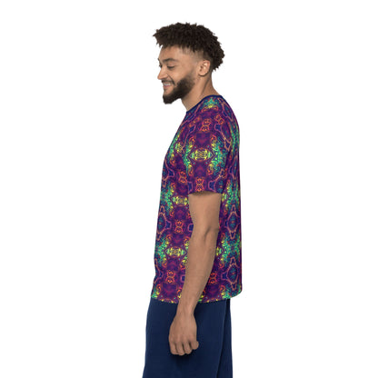McTrippy men's sport tee shown fully spread to display the design.