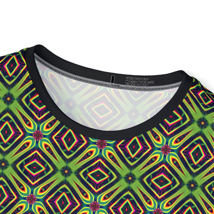 Close-up of the LSDream sport tee print showing color and pattern detail.