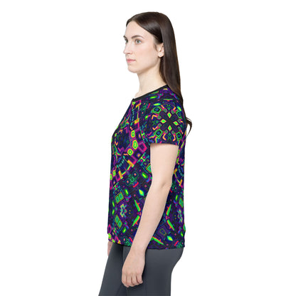 Flat lay of the Dimensional Shift sport tee showing the overall design.