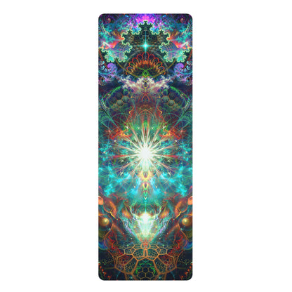 Close-up of the To Tree or Not to Tree yoga mat's microfiber suede top texture.
