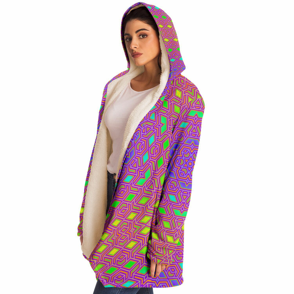 "Qwerty Bloom" HOODED CLOAK