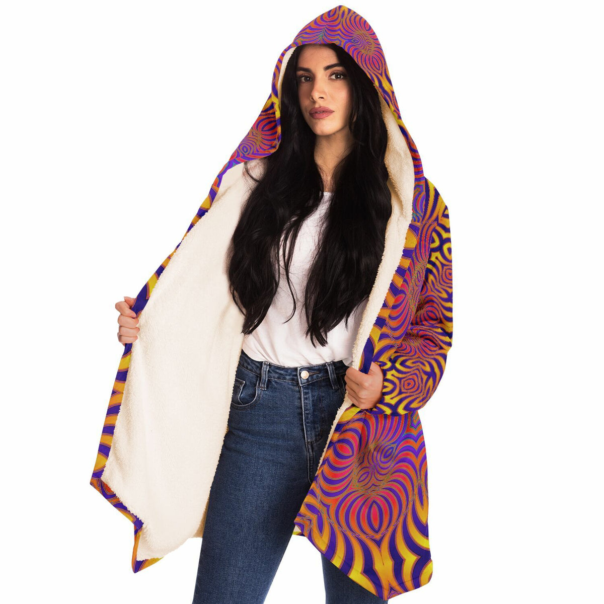 "Primordial Swirl" HOODED CLOAK