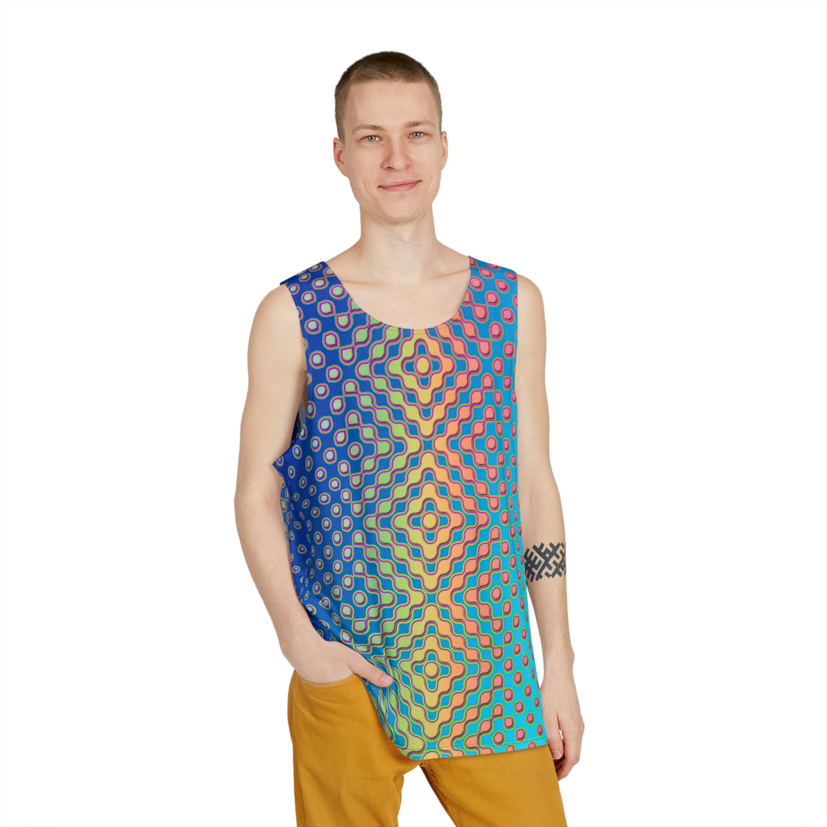 "Morphing Cycles Blue" MEN'S TANK TOP
