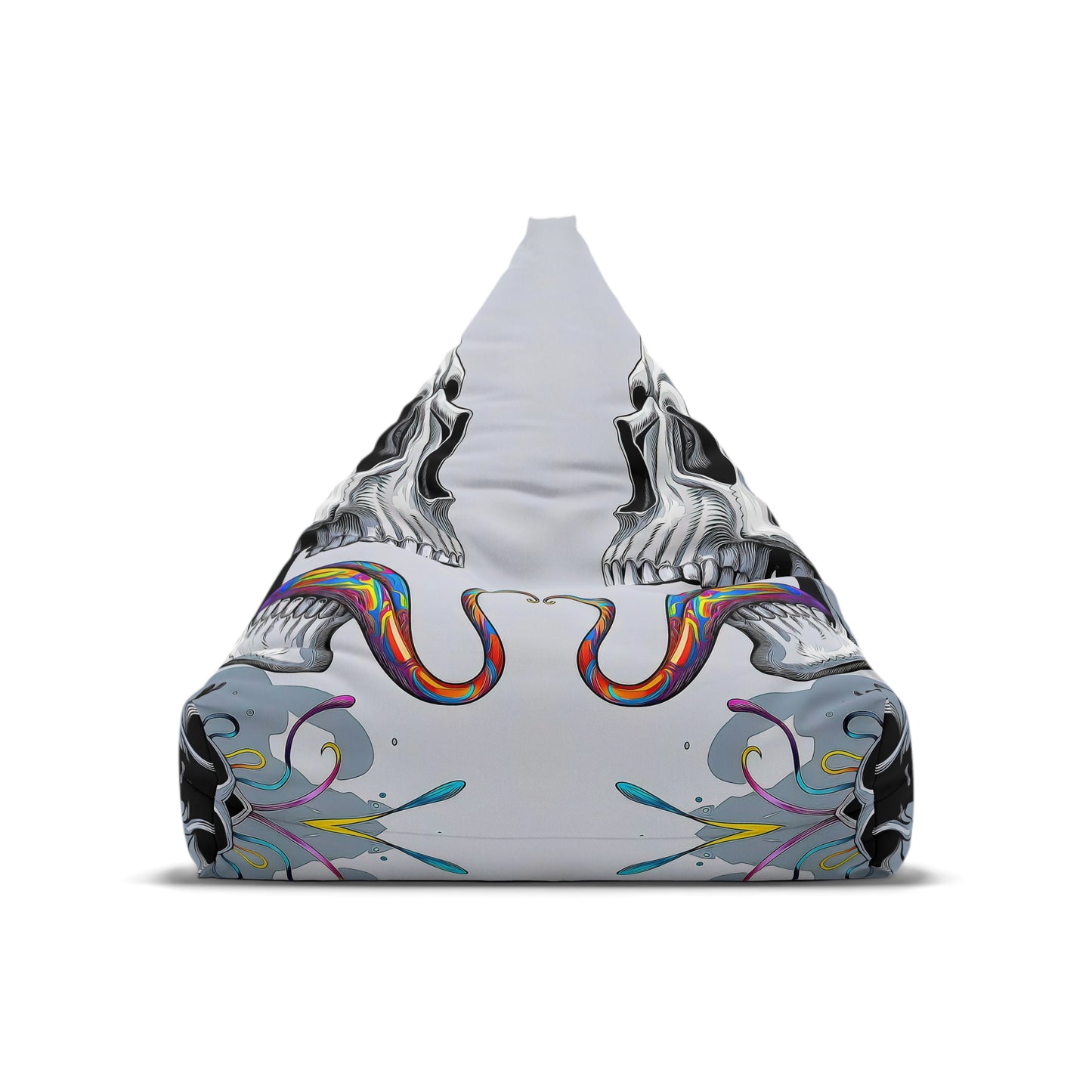 "Psychedelic Tongue Skull" BEAN BAG CHAIR COVER