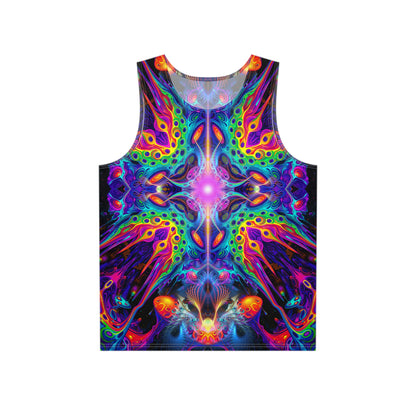 Product photo of the Nebulizer men's tank top showing the full print.