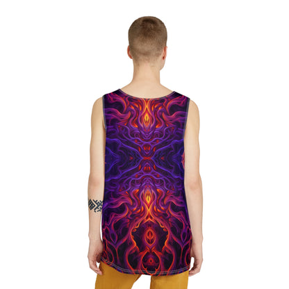 Overhead view of the Lilith's Gate V2 men's tank top laid flat.