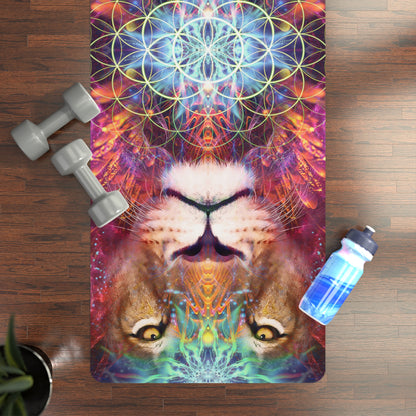 Close-up of the Genesis V2 yoga mat surface, showing the microfiber suede top texture.