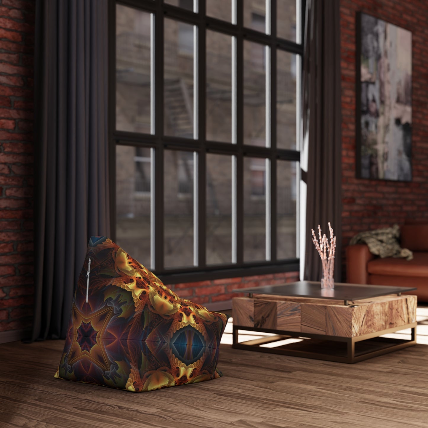 "Totem Sun" BEAN BAG CHAIR COVER