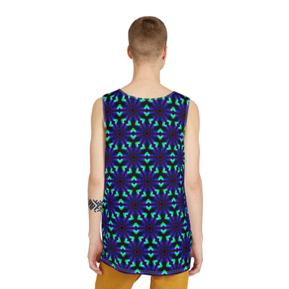 Back view of the 'Knight Gate' all-over-print men's tank top