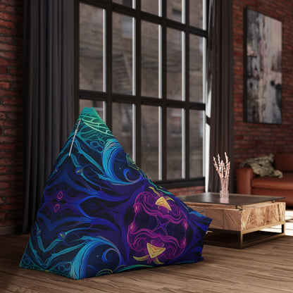 "Orchidious Flip" BEAN BAG CHAIR COVER