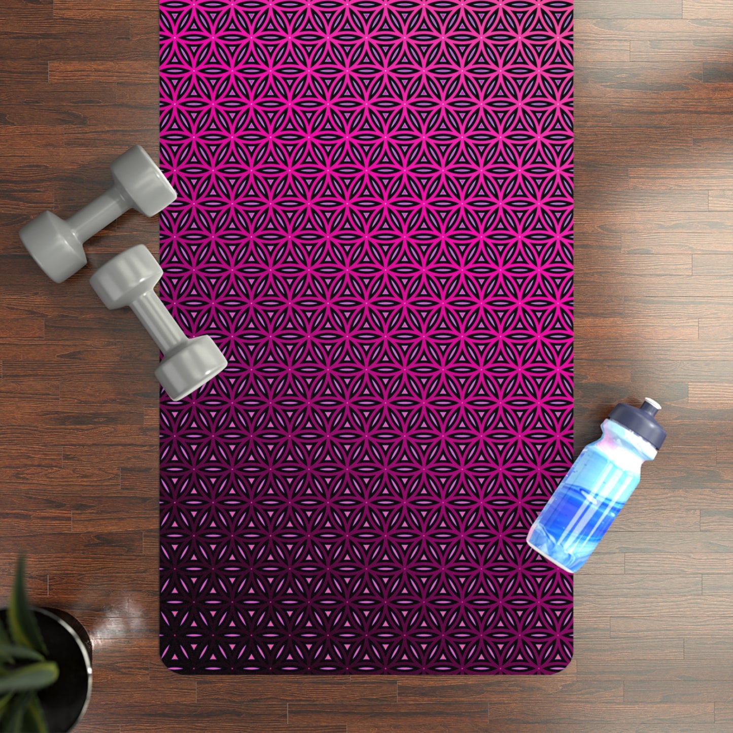 "Pink Flower of Life Pattern" YOGA MAT