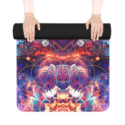 Lapis Philosophorum yoga mat with the full edge-to-edge print design.
