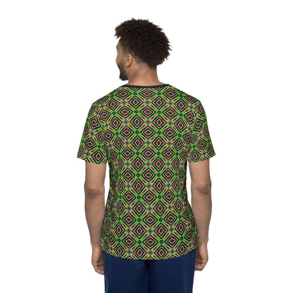 Men's sport tee in the LSDream design, worn by a model, front view.