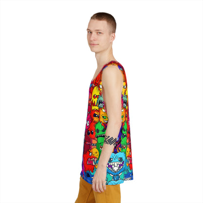 Folded men's tank top showing the 'What Dreams May Come' design.