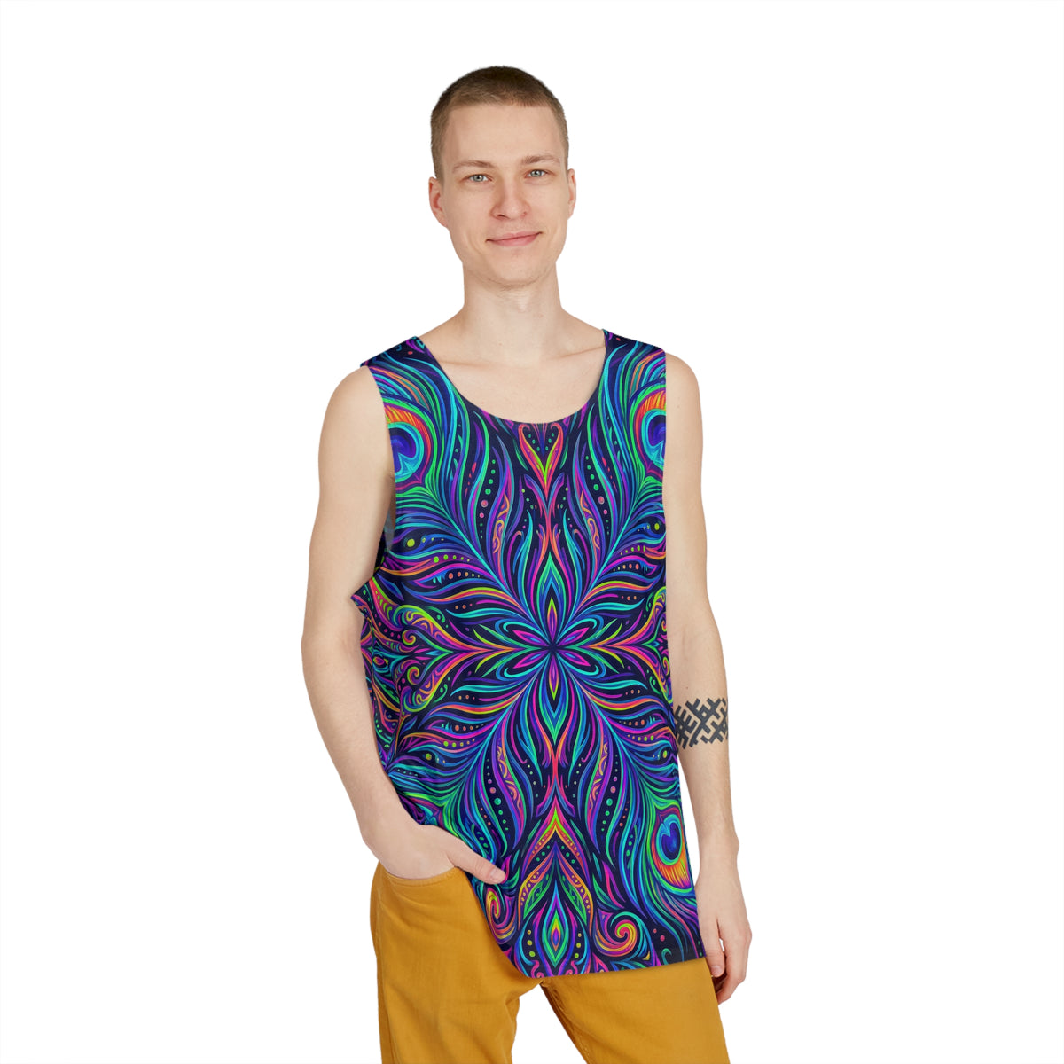 "Peacockadoodle" MEN'S TANK TOP