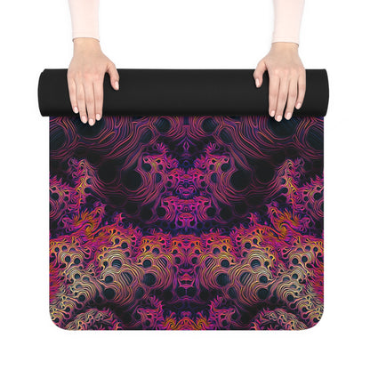 Fractaleon V2 yoga mat with the full edge-to-edge print design.