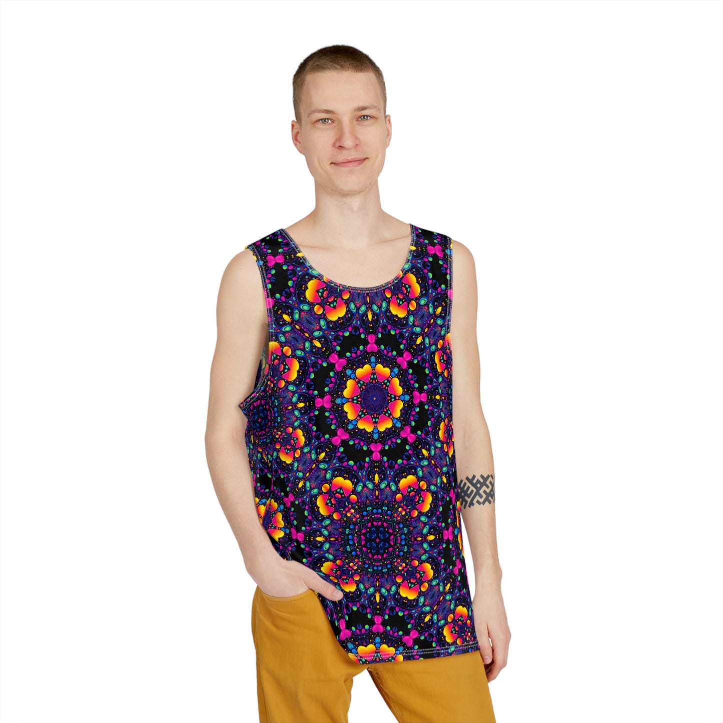 "Hearts Mandala Pattern" MEN'S TANK TOP