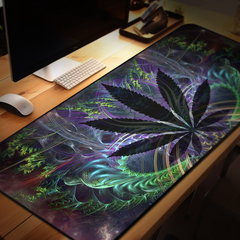 "Heightened Stroll - [Leaf Section]" DESK MAT / MOUSE PAD (12x18)(12x22)(15.5x31)