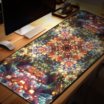 "Kaleidobloom" DESK MAT / MOUSE PAD (12x18)(12x22)(15.5x31)