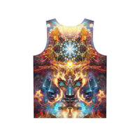 Front view of The Wanderers men's tank top, full all-over print visible.