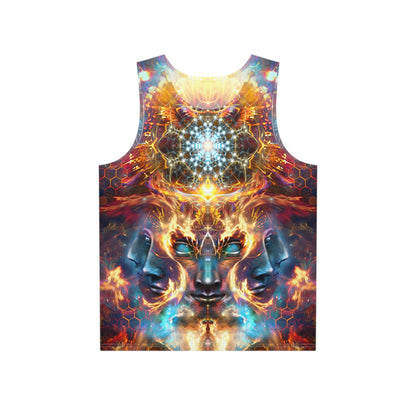 Front view of The Wanderers men's tank top, full all-over print visible.