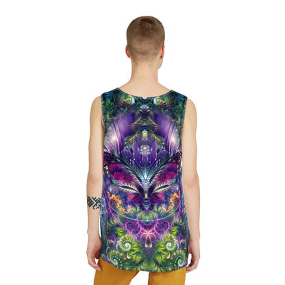 Back view of the 'Emergence' men's tank top.