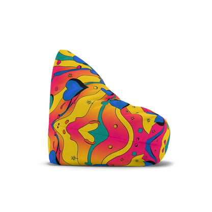 "Psychedelic Hearts" BEAN BAG CHAIR COVER