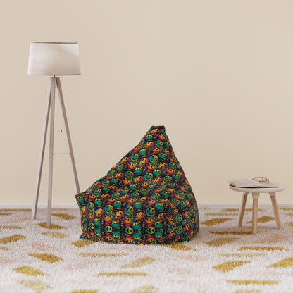 "Smiley Green Yellow Pattern" BEAN BAG CHAIR COVER
