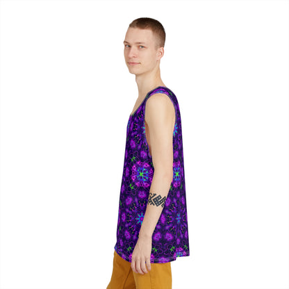 Folded men's tank top showing the 'Panspermia' design.