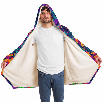 "Mush Tree So Color Mandala" HOODED CLOAK