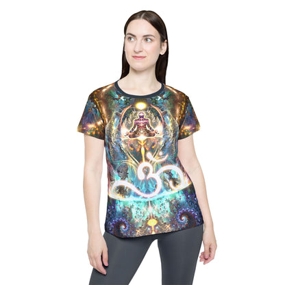 Side view of the Density 432 sport tee on a model.