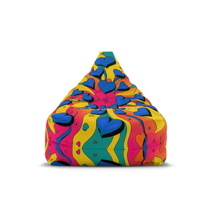 "Psychedelic Hearts" BEAN BAG CHAIR COVER