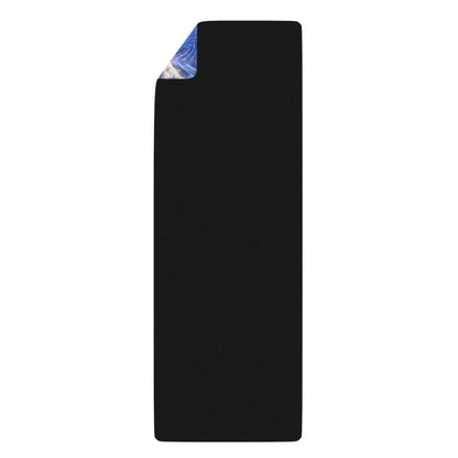 Corner view of the Solitude yoga mat showing the suede top texture.
