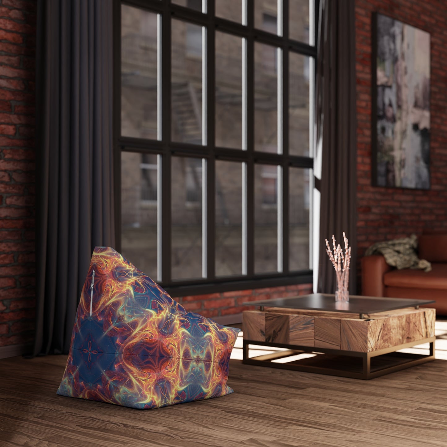 "Aquatic Rays" BEAN BAG CHAIR COVER