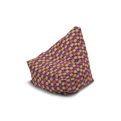 "Purple Melting Smiley" BEAN BAG CHAIR COVER