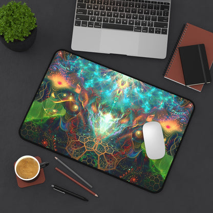 Close-up of the fractal tree detail on the To Tree or Not to Tree Bottom Section desk mat.