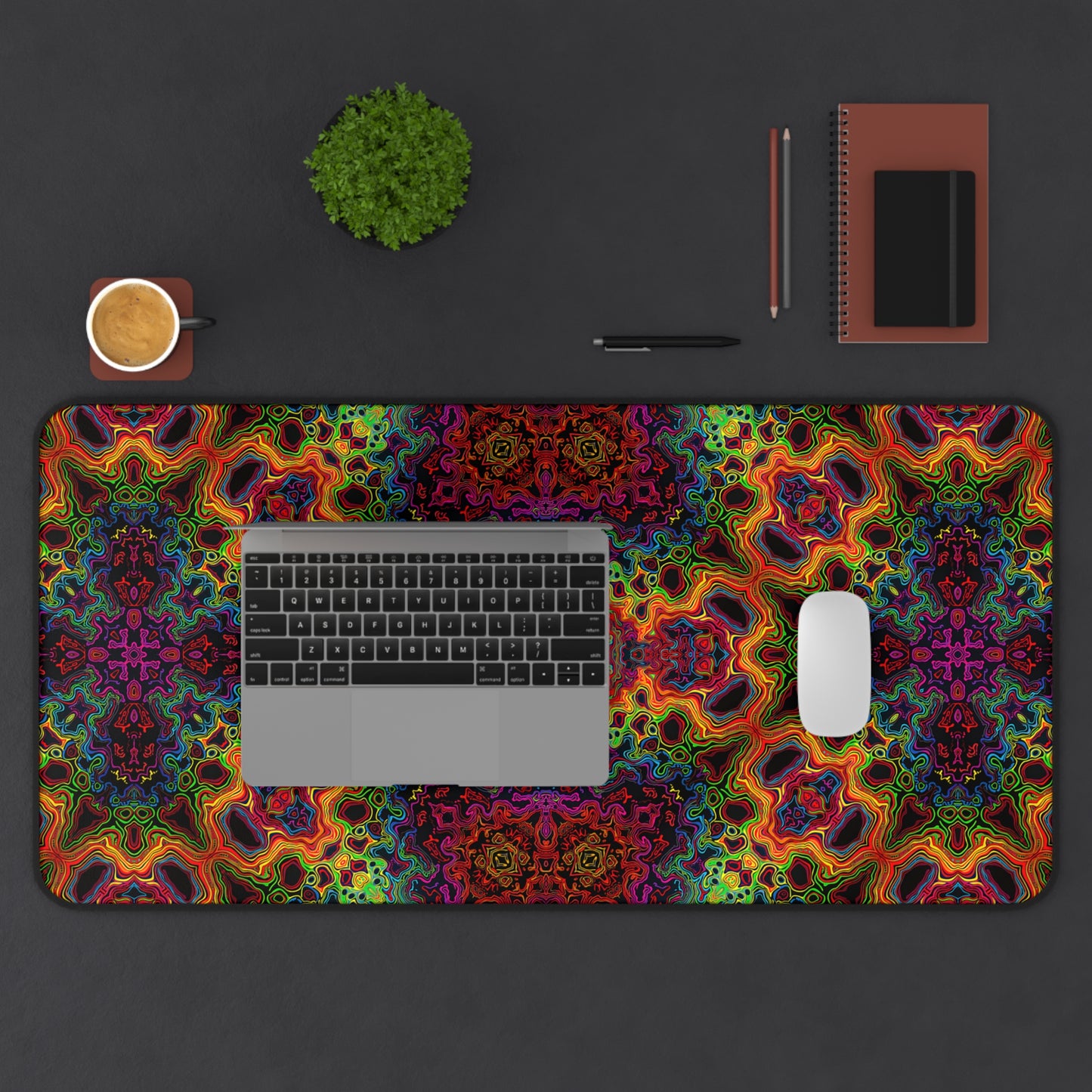 "Lysergic Burst" DESK MAT (12x18)(12x22)(15.5x31)