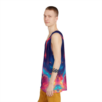 Folded view of the Oil Valley men's tank top.