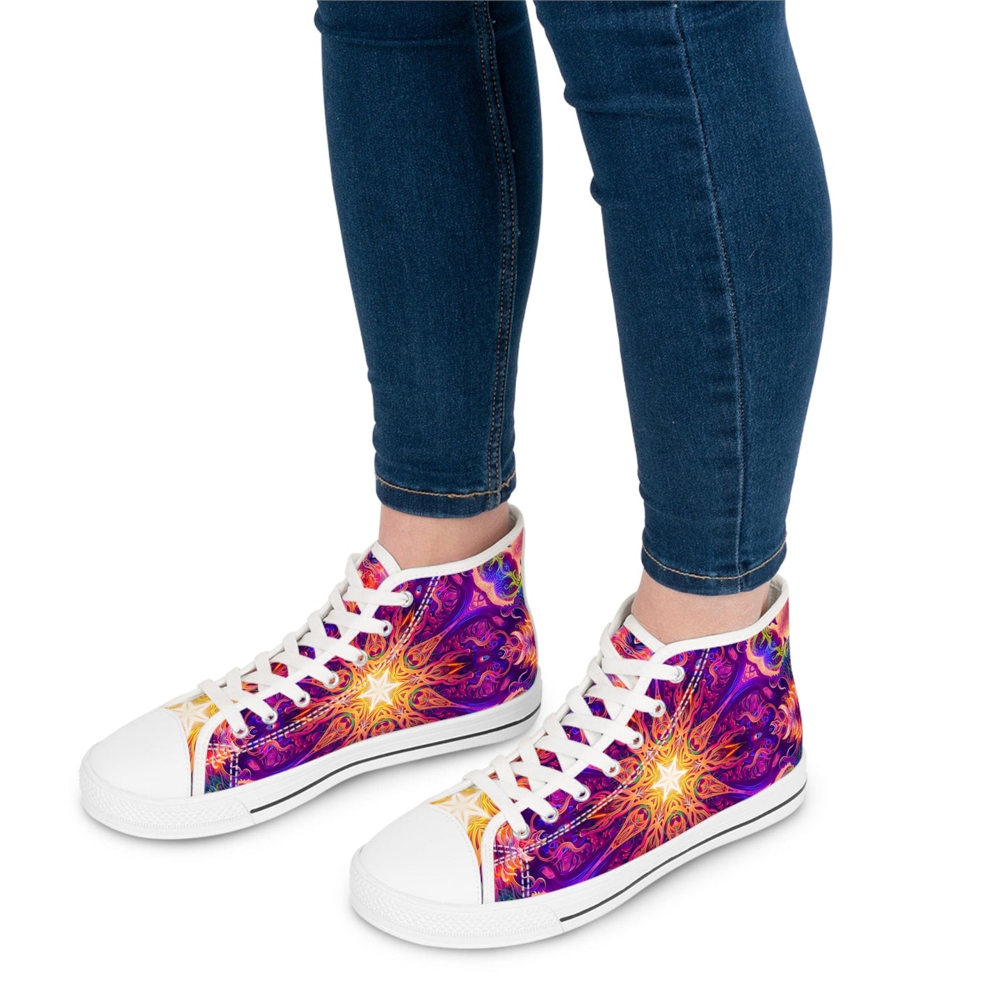 "The Sacred Circle" WOMEN'S HIGHT TOP SNEAKERS