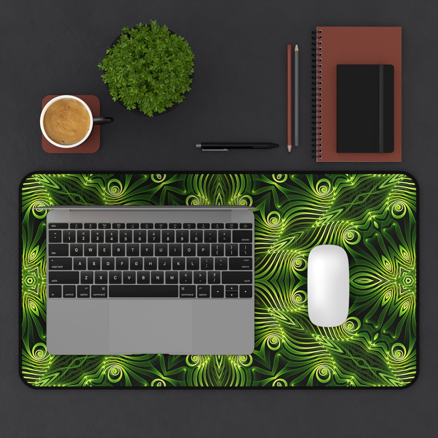 "Green Lattice" DESK MAT (12x18)(12x22)(15.5x31)