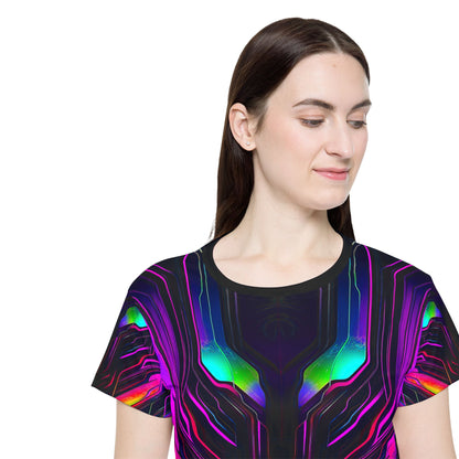Collar detail of the "Knight City" sport tee, showing the neckline and classic fit finish.