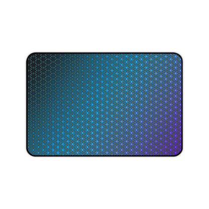 "Blue Flower of Life Pattern" DESK MAT (12x18)(12x22)(15.5x31)