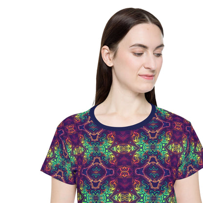 Close-up of the fabric texture on the McTrippy women's sport tee.